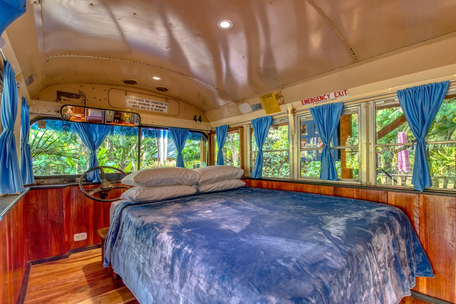 Converted School Bus Bedroom