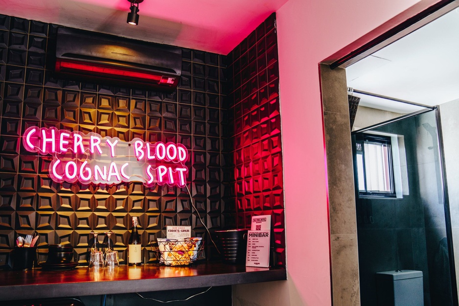 The Pink Hotel Coolangatta King Room Minibar