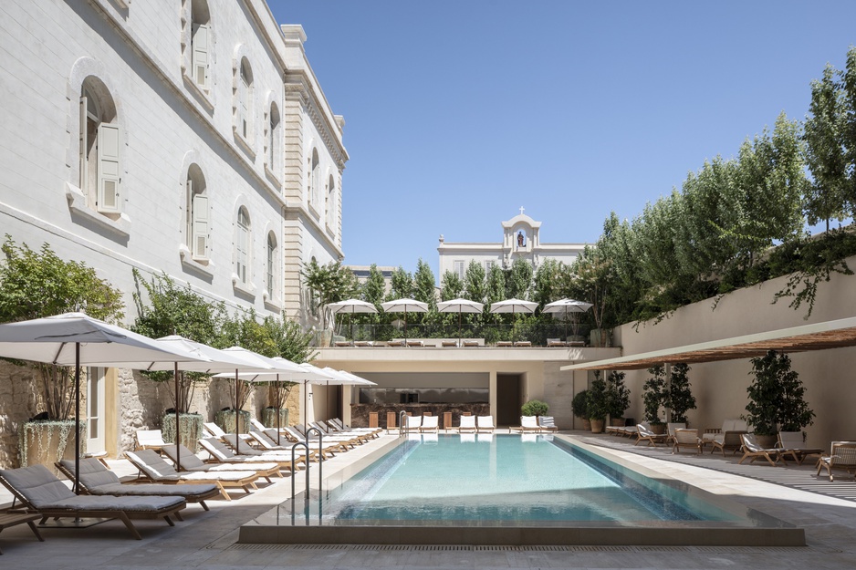 The Jaffa Hotel Outdoor Oasis With A Swimming Pool