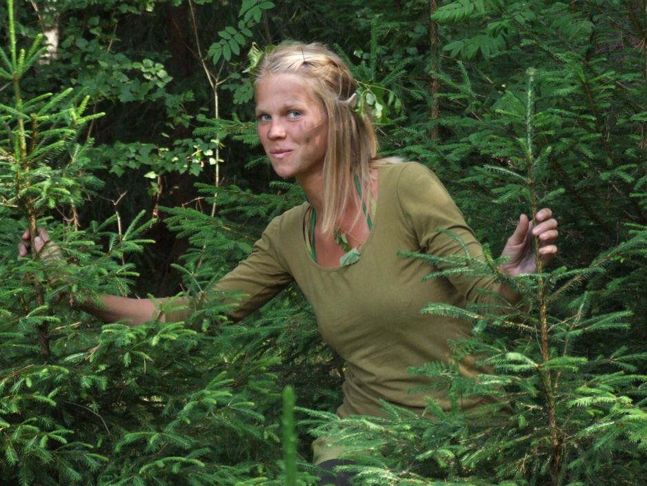 Girl in the forest