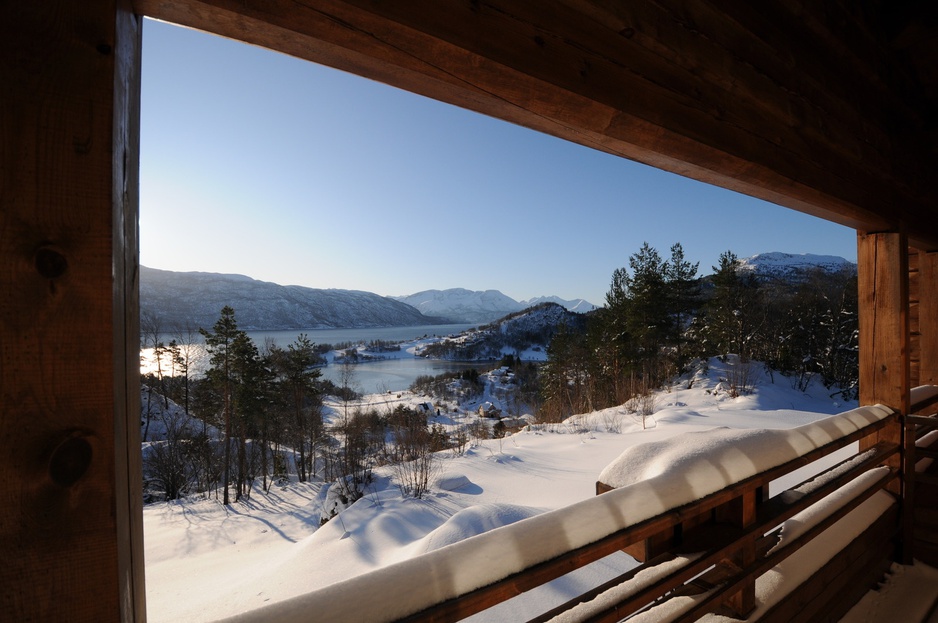 View on the fjords from the Storfjord Hotel