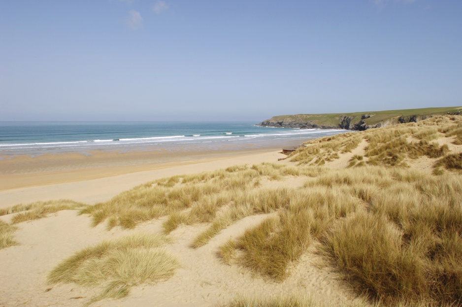 Perranporth sandy beach