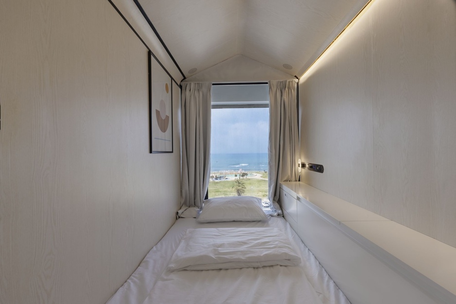 The O Pod Hotel Standing Sea View Pod Interior