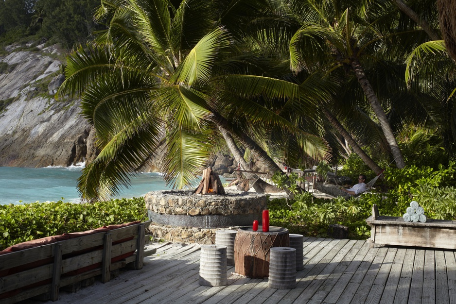 Hammocks on the beach of North Island