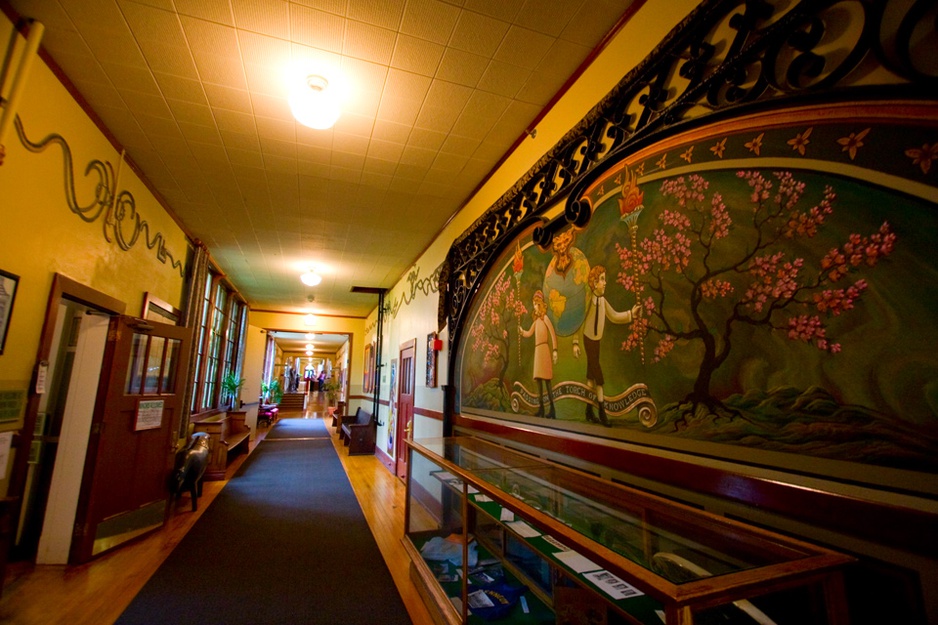 Kennedy School Hotel corridor