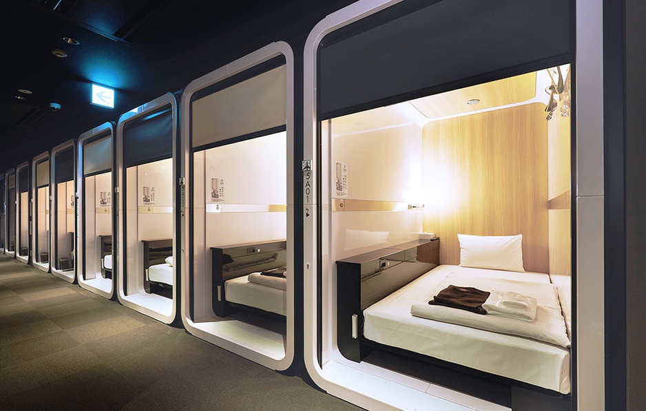 Business Class capsule pods at First Class Hotel