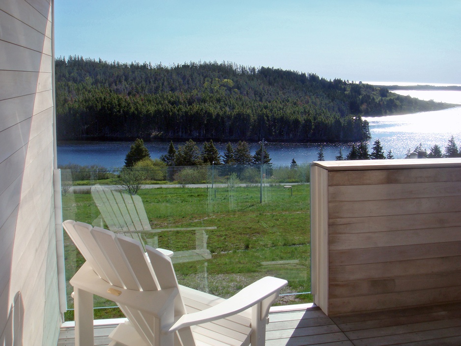 Sliding House balcony with view on the nature