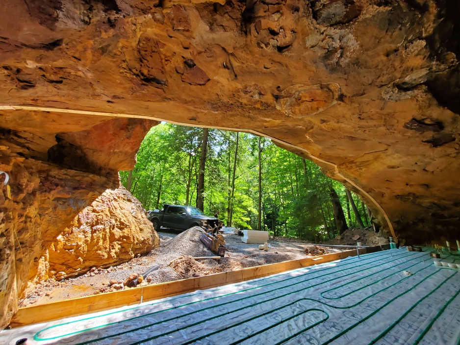 Dunlap Hollow Cave Heated Floor Installation