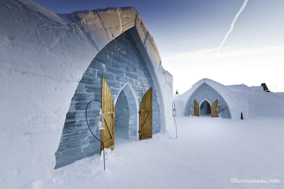 Snowy ice building