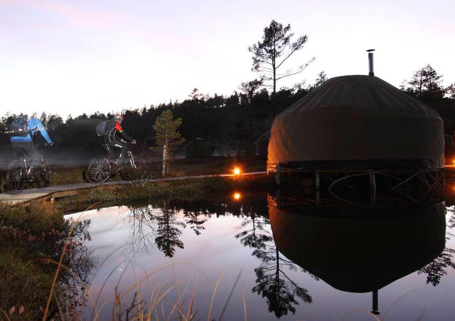 The Canvas Hotel yurt and bikes