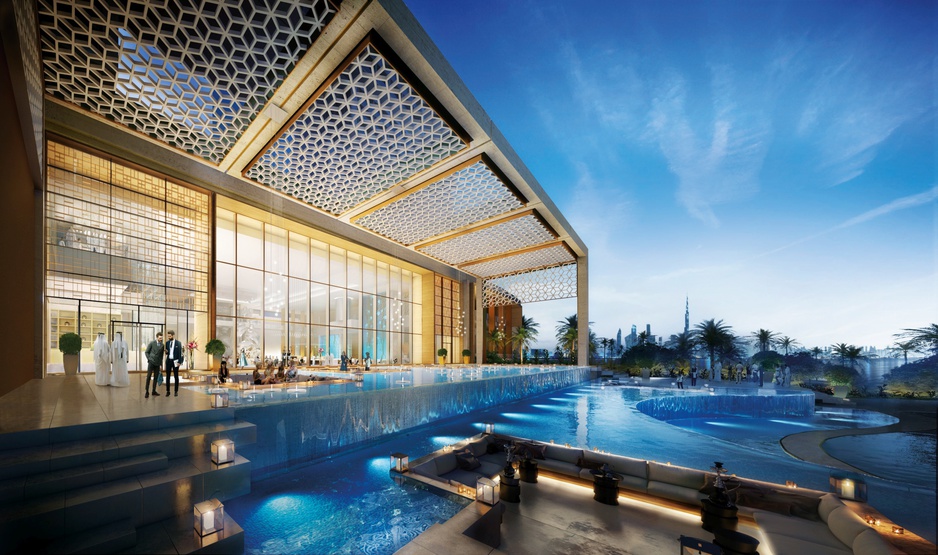 Atlantis The Royal Lobby Entrance With Pools