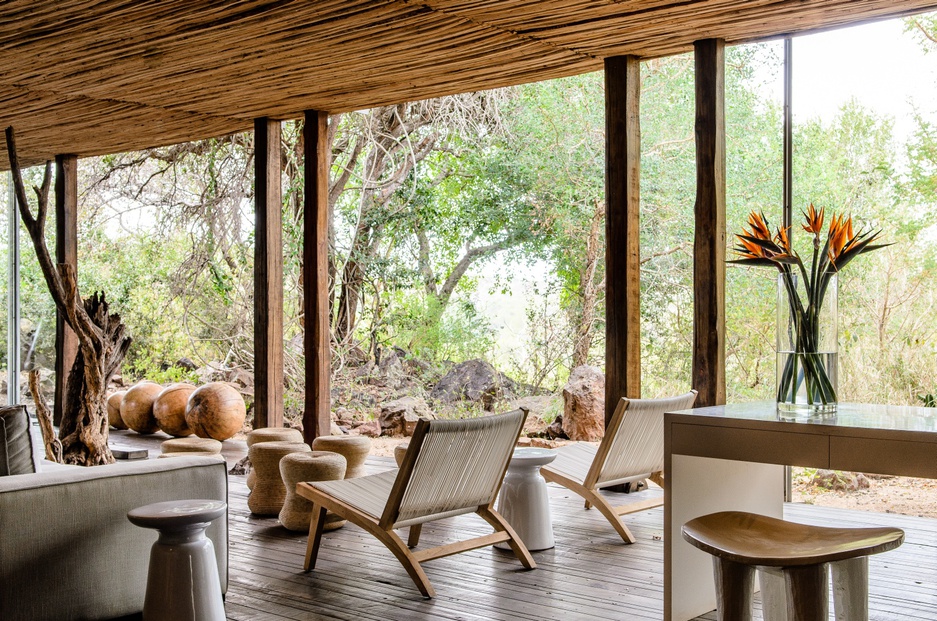 Singita Sweni Lodge terrace