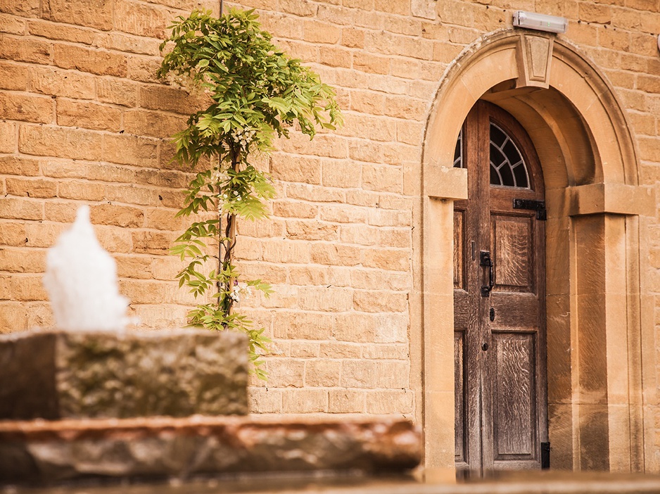 Foxhill Manor side facade and secret door