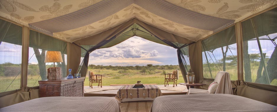 Richard's Camp tent with view on the Kenyan nature