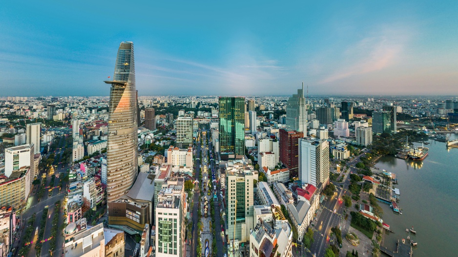 Saigon District 1 Towers with the Times Square Building