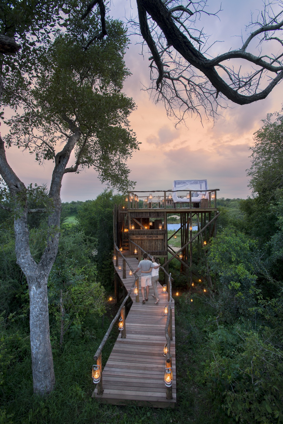 Tinyeleti Treehouse wooden bridge