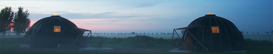 Hayema Heerd yurts at sunrise