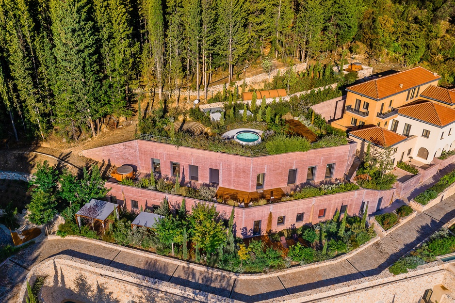 Euphoria Retreat's Spa from Above