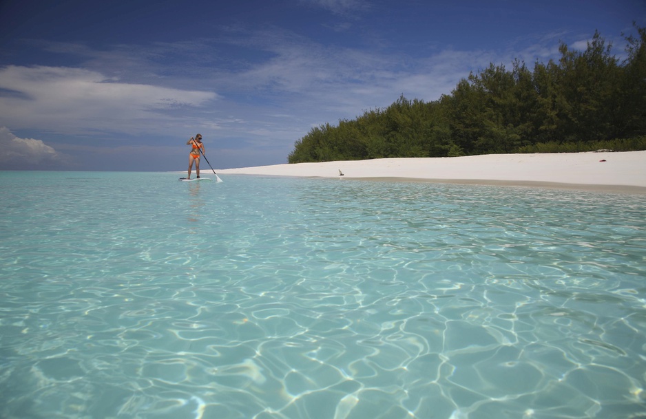 andBeyond Mnemba Island paddle board