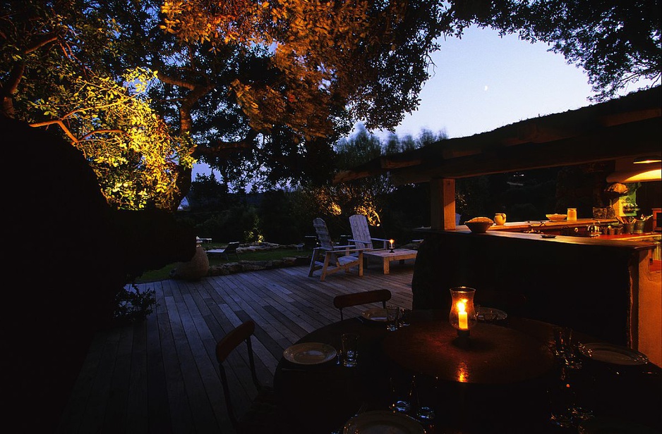 Dinner on the terrace of A Figa villa in Corsica