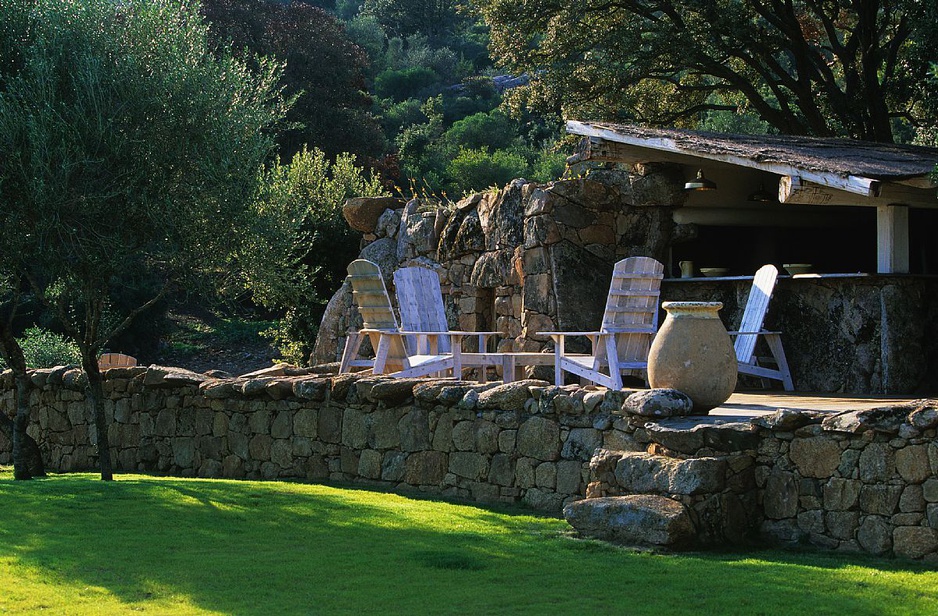 Terrace from rocks in Corsica