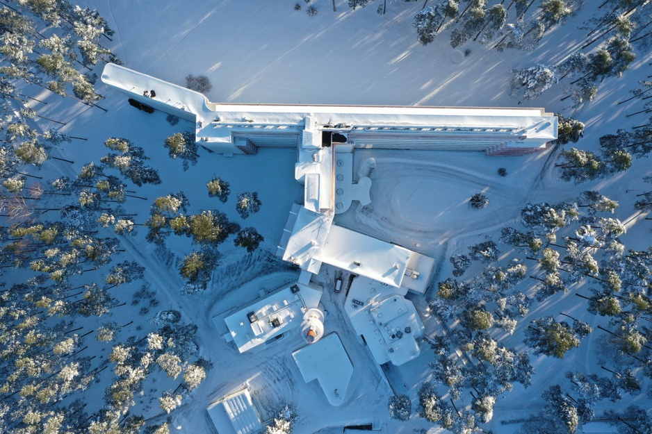 Snowy Paimio Sanatorium From Above