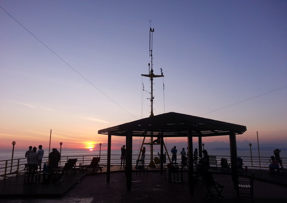 Sun deck on the oil rig