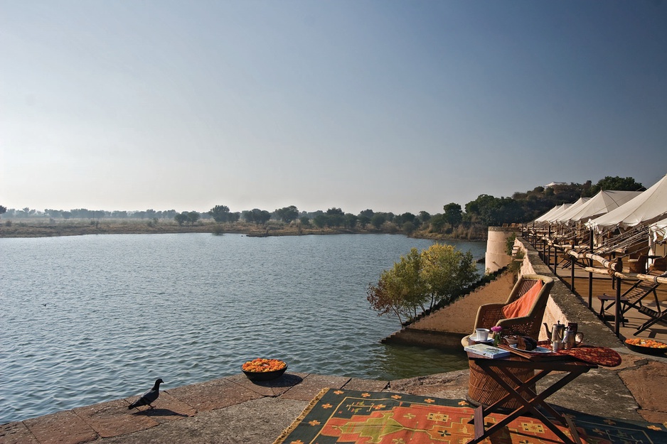 Chhatra Sagar terrace lake views