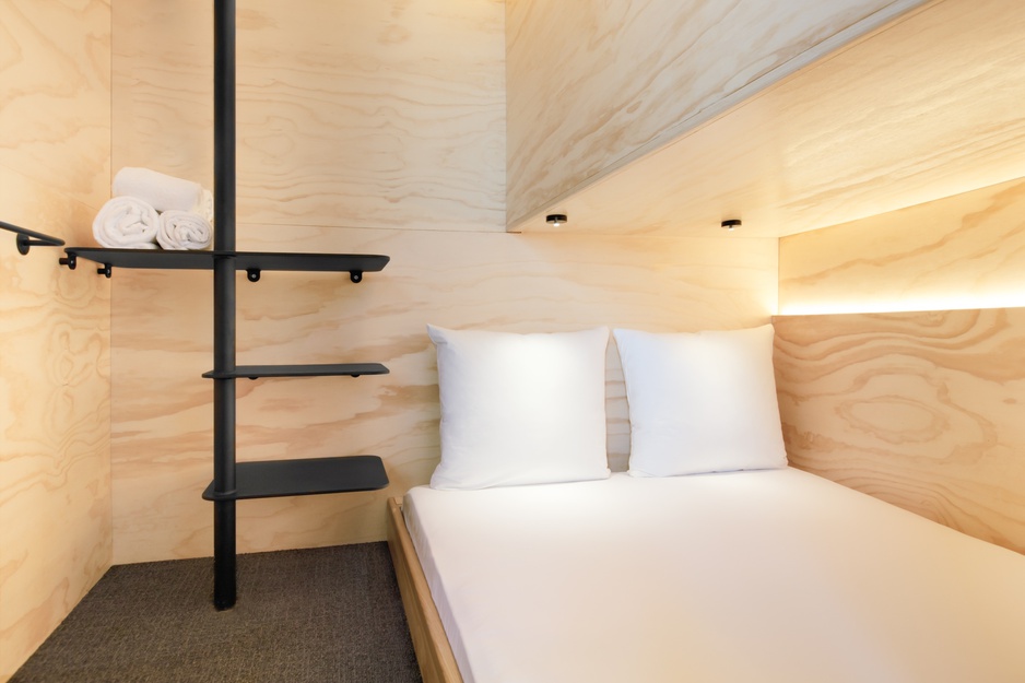 Volkshotel Cabin Room Bed