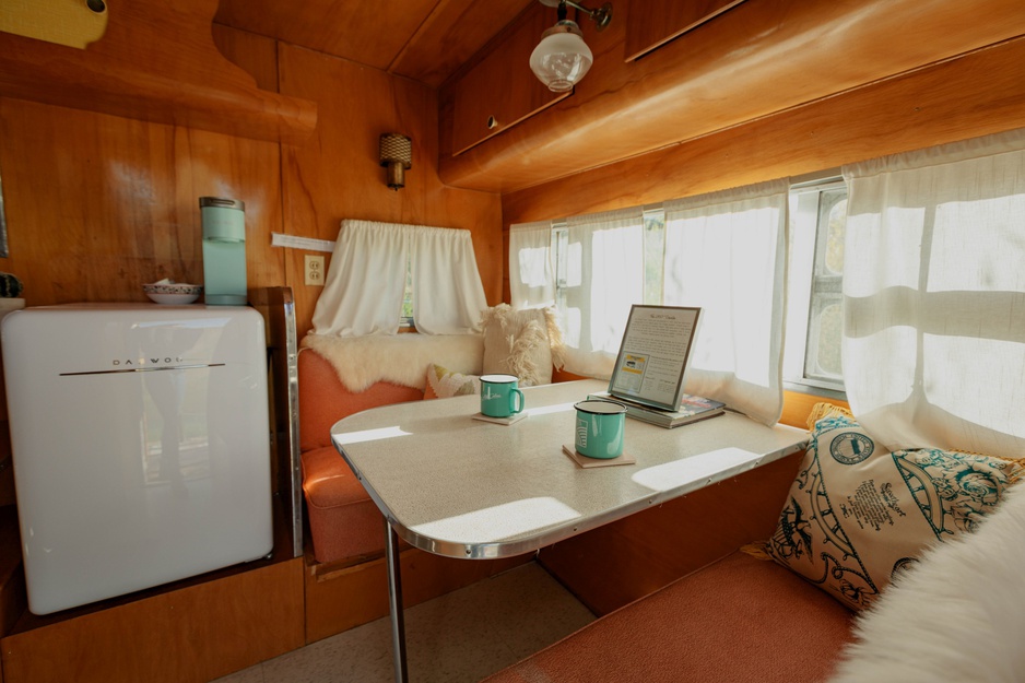 The Trailer Pond Vintage Trailer Dining Room