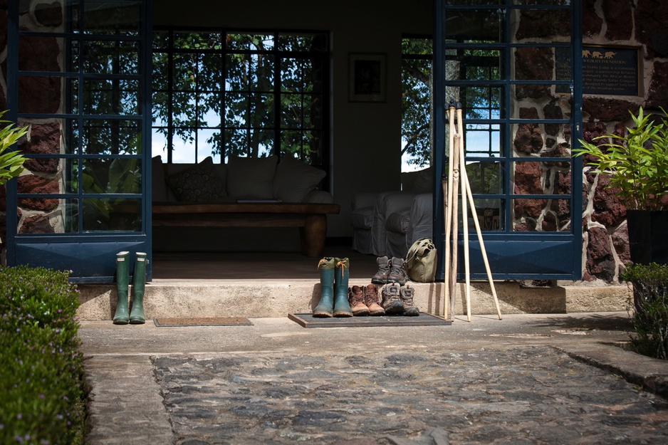 Clouds Mountain Gorilla Lodge Trekking Boots At The Entrance