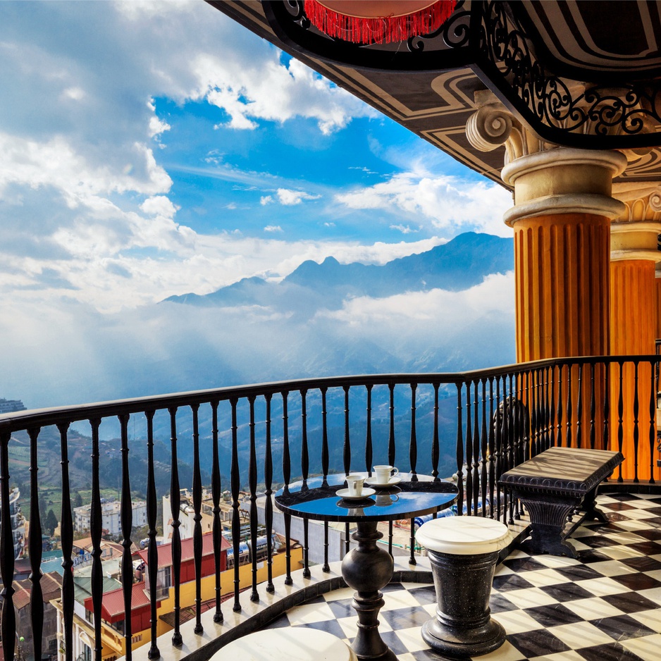 Hotel de la Coupole Balcony Overlooking Sapa