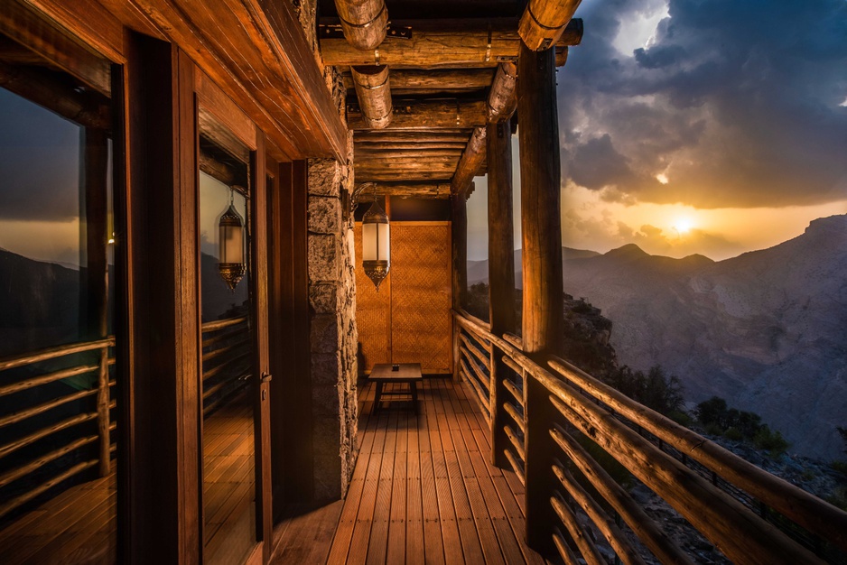 Alila Jabal Akhdar balcony with mountain views