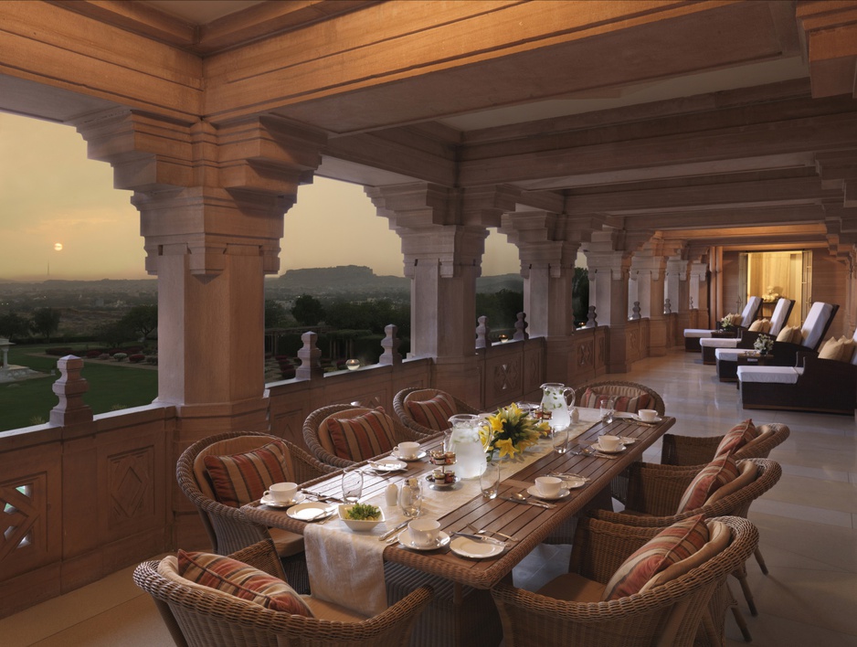 Umaid Bhawan Palace rooftop terrace dining