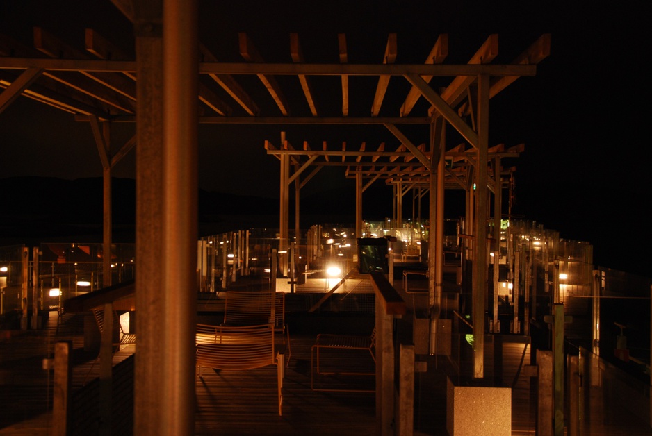 Salt and Sill rooftop terrace at night