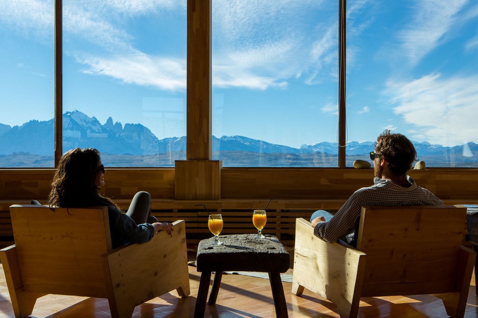 Tierra Patagonia Couple Enjoying the Majestic View