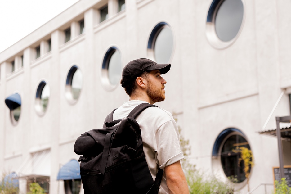 Silo Design & Boutique Hostel Basel Building Facade with Porthole Windows