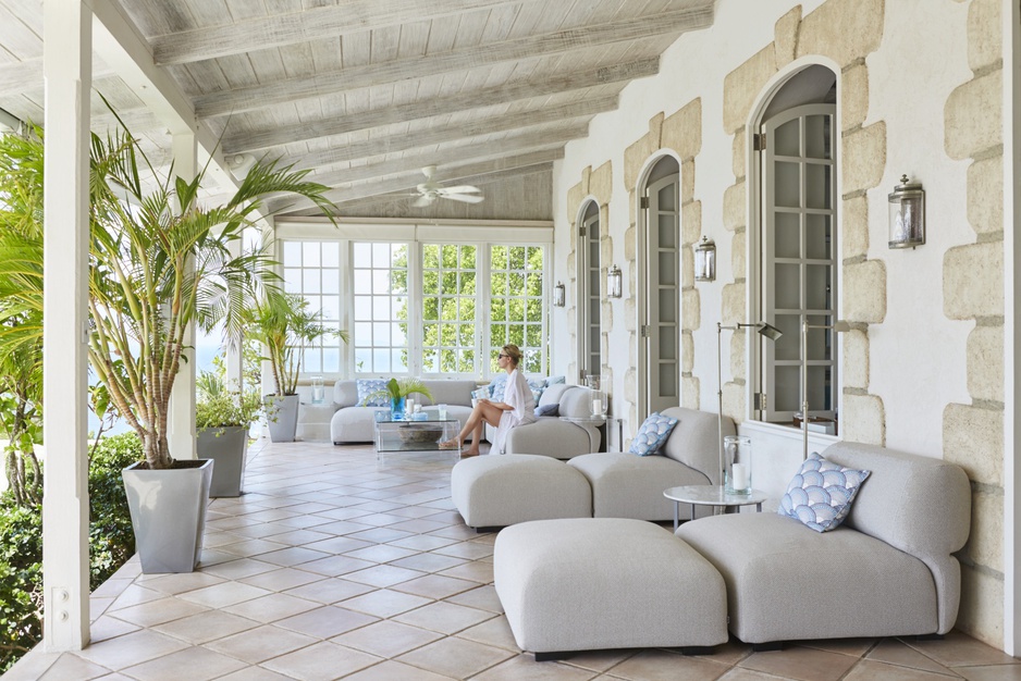 Mustique Island villa veranda