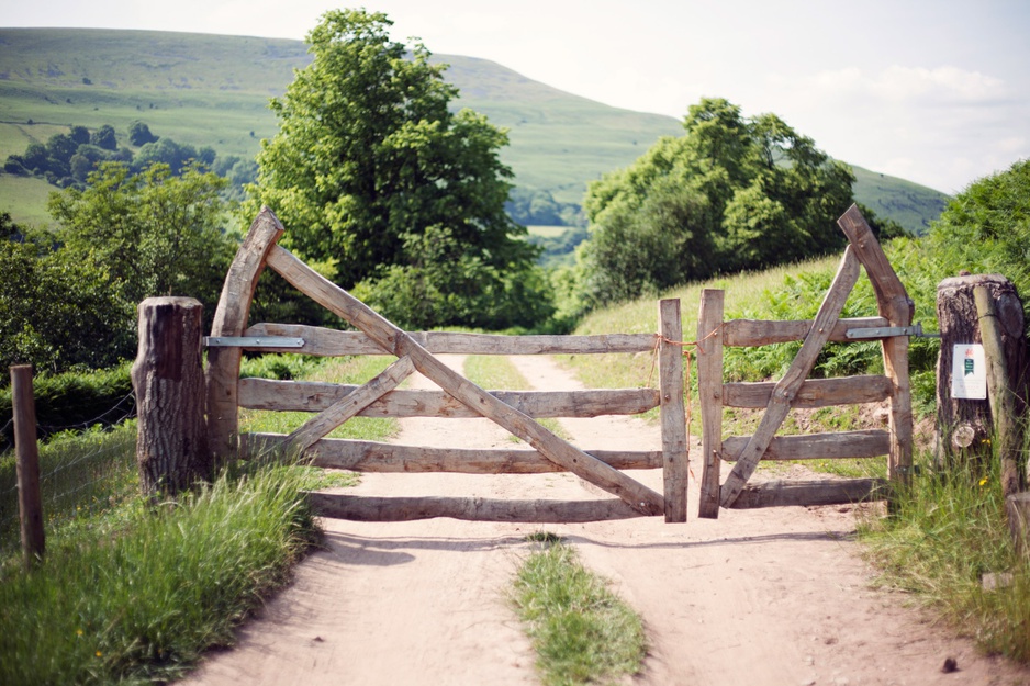 Black Mountains Yurts wooden gate