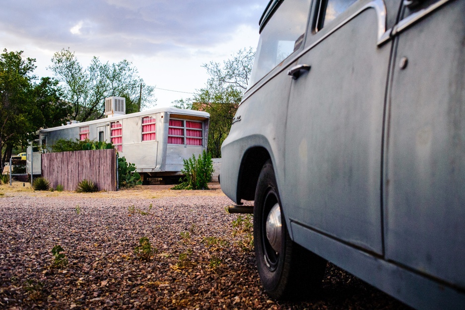 The Shady Dell vintage trailer