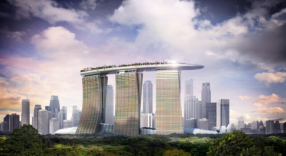 Marina Bay Sands and the park