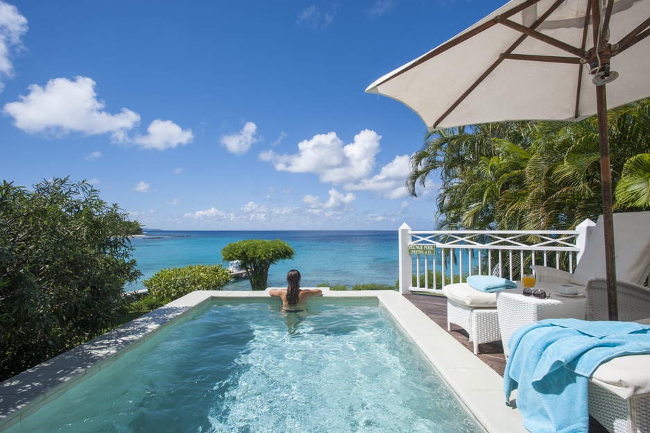 Mustique Island private pool with sea views