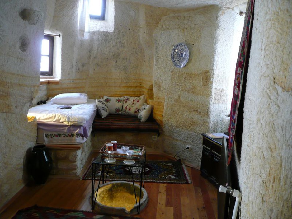 Cave hotel room