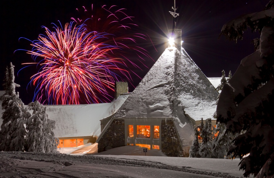 Timberline Lodge fireworks show