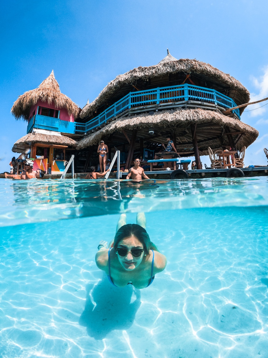 Swimming in the Sea at Casa en el Agua