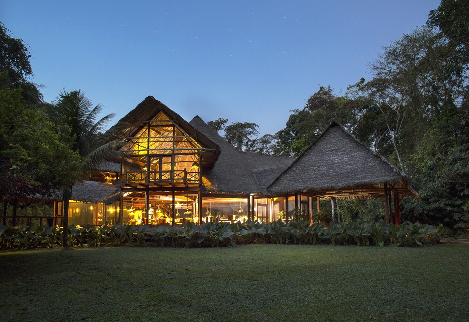 Inkaterra Reserva Amazonica Lodge at night