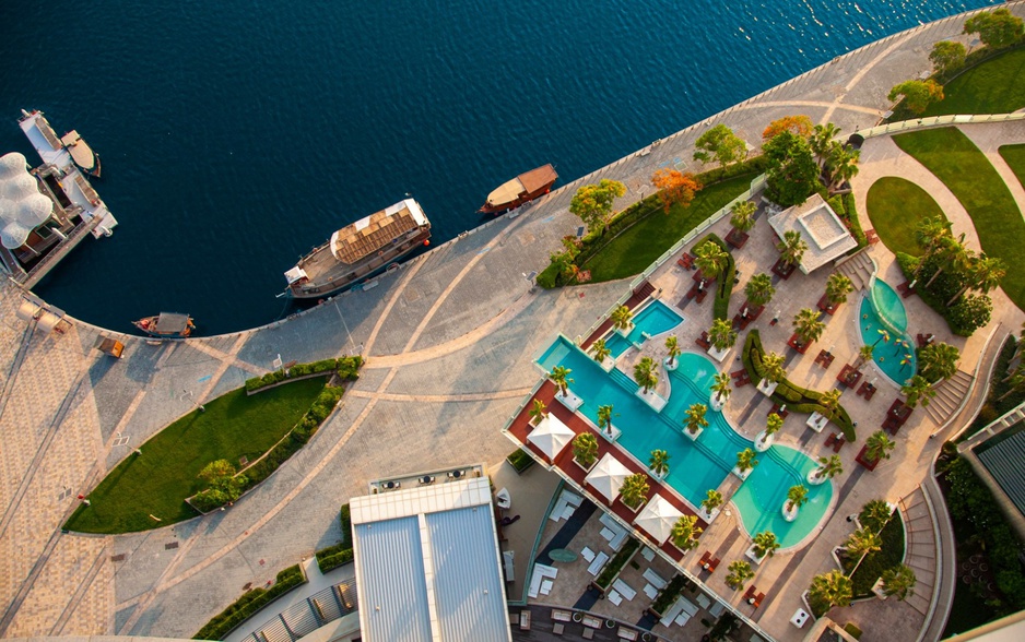 InterContinental Dubai Festival City Pools From Above