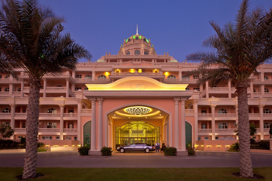 Kempinski Palm Jumeirah Maybach parked at the entrance