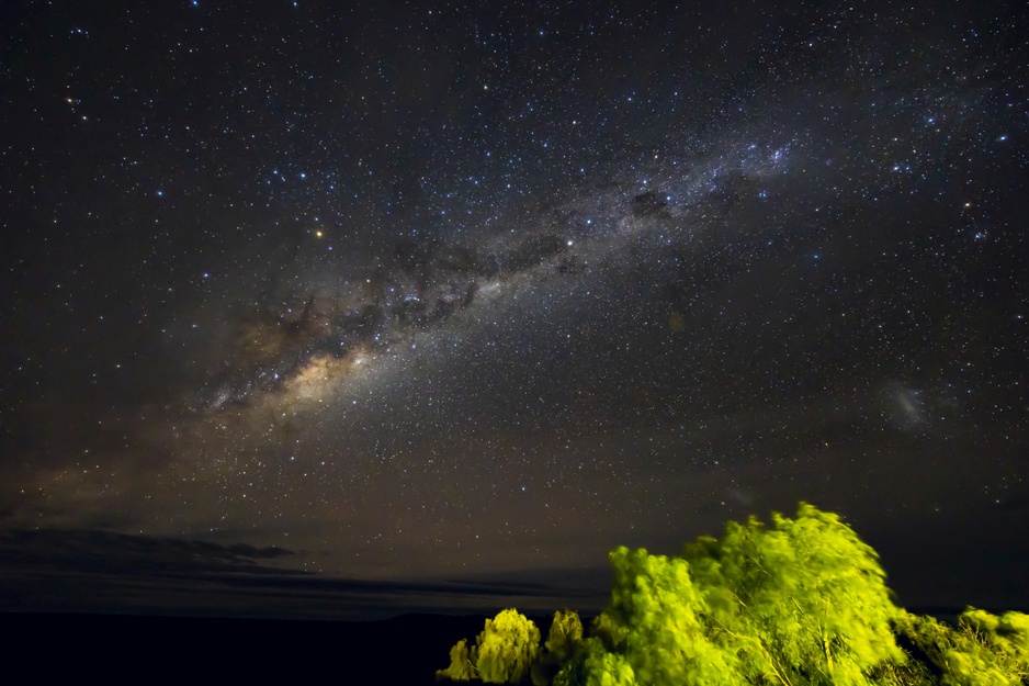 Starry Sky in the Outback of Australia in the Town of White Cliffs