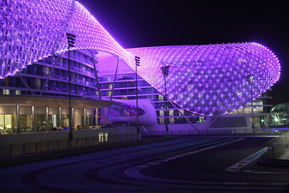 Illuminated Yas Viceroy Hotel